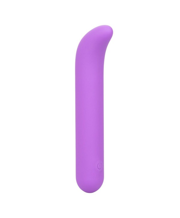 Фиолетовый мини-вибромассажер Liquid Silicone Mini G Vibe для стимуляции зоны G - 10,75 см.