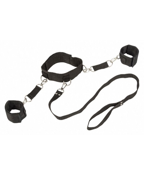Ошейник с наручниками Bondage Collection Collar and Wristbands Plus Size
