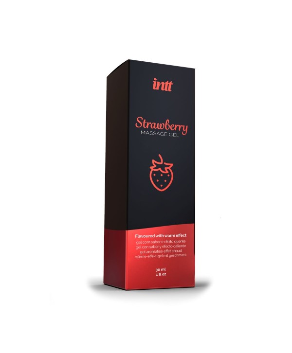 Массажный гель с ароматом клубники Strawberry - 30 мл.
