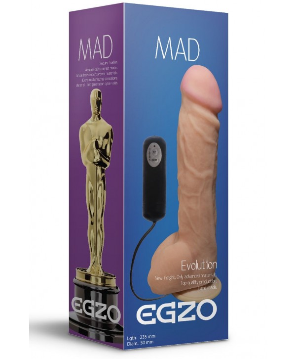 Телесный вибратор-реалистик Mad Oscar - 23,5 см.