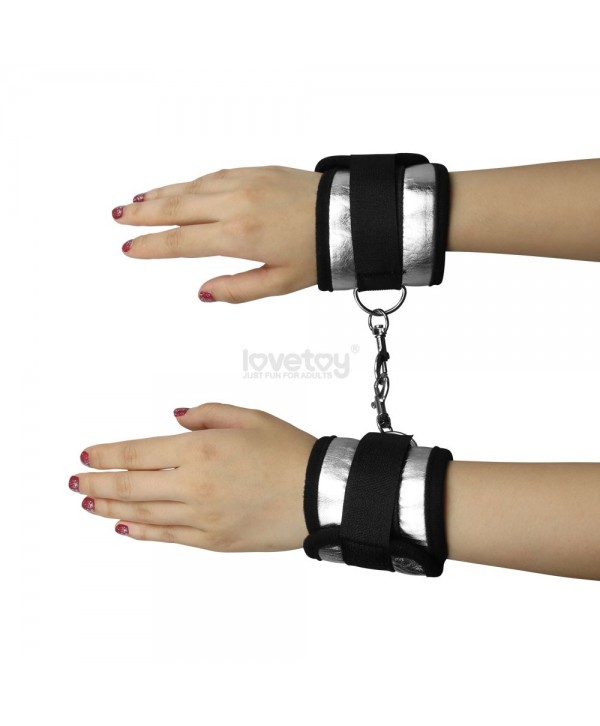 Серебристо-черные наручники Struggle My Handcuff