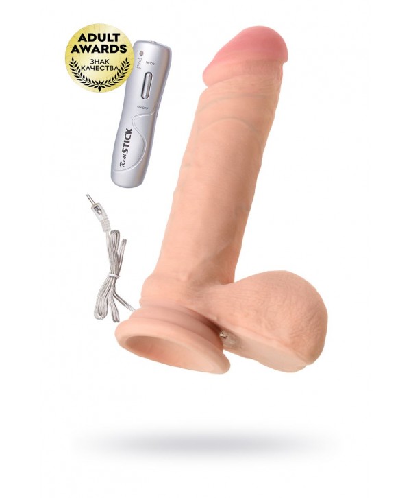 Реалистичный вибратор TOYFA RealStick Elite Vibro - 20 см.