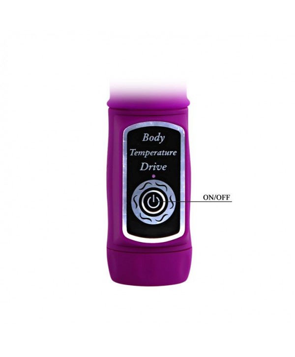 Лиловый вибратор Body Touch II с реакцией на прикосновения - 22 см.