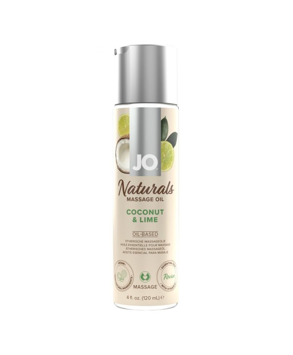 Массажное масло с ароматом кокоса и лайма JO Naturals Coconut   Lime - 120 мл.