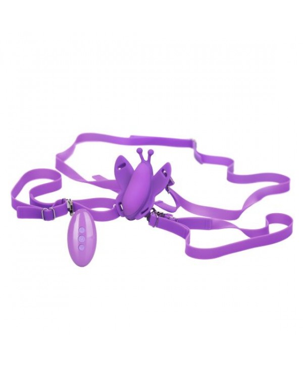 Фиолетовая вибробабочка на ремешках Silicone Remote Venus Butterfly