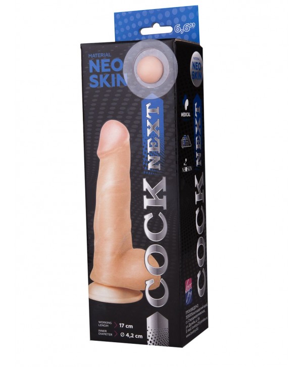 Фаллоимитатор COCK NEXT 6  с подошвой-присоской - 18,5 см.