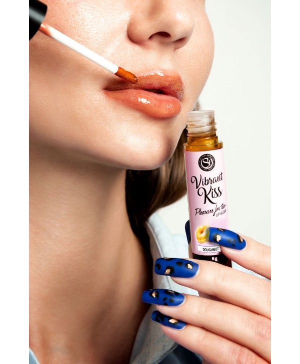 Бальзам для губ Lip Gloss Vibrant Kiss со вкусом пончиков - 6 гр.