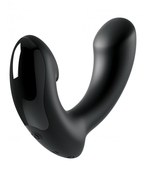 Черный вибромассажер простаты Ultimate Silicone P-Spot Massager