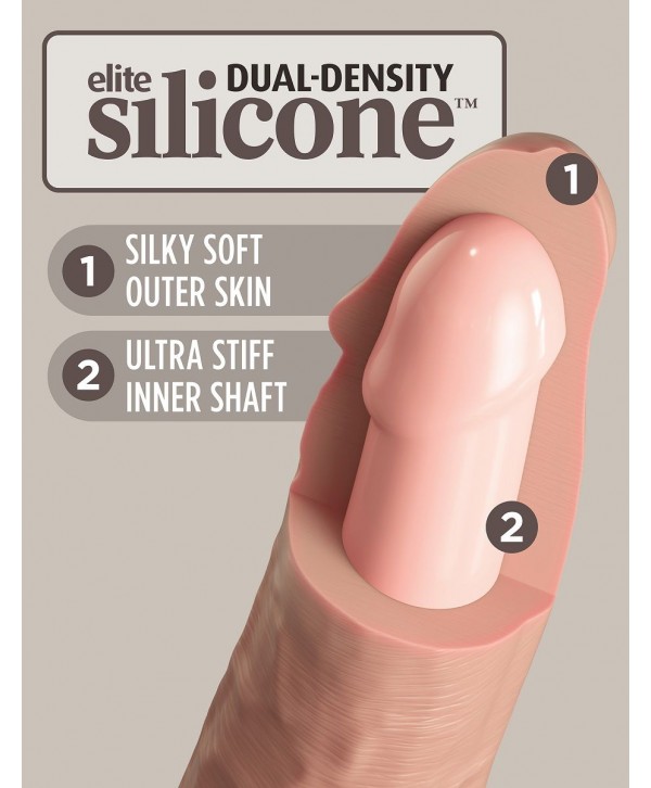Телесный фаллоимитатор 8  Silicone Dual Density Cock - 22,8 см.