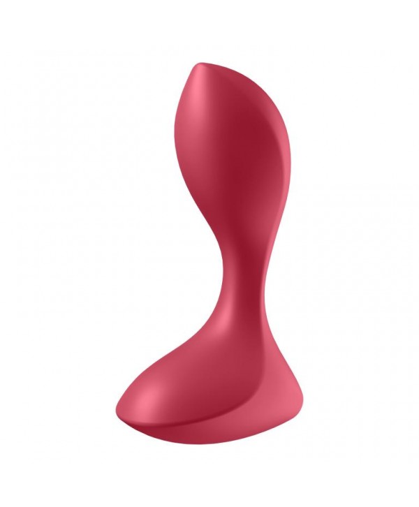 Красный вибромассажёр простаты Satisfyer Backdoor Lover - 14 см.