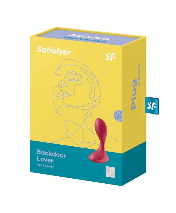 Красный вибромассажёр простаты Satisfyer Backdoor Lover - 14 см.