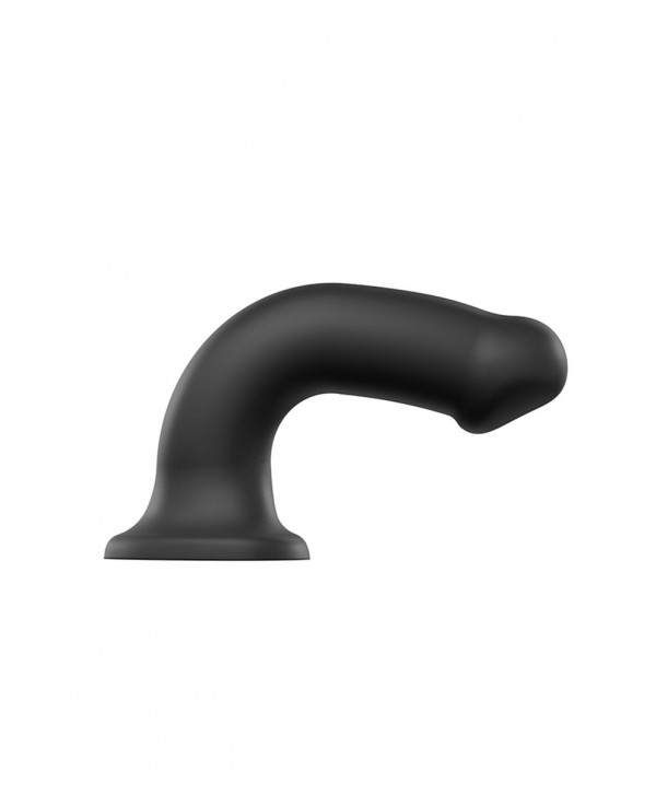 Черный фаллос на присоске Silicone Bendable Dildo XL - 20 см.