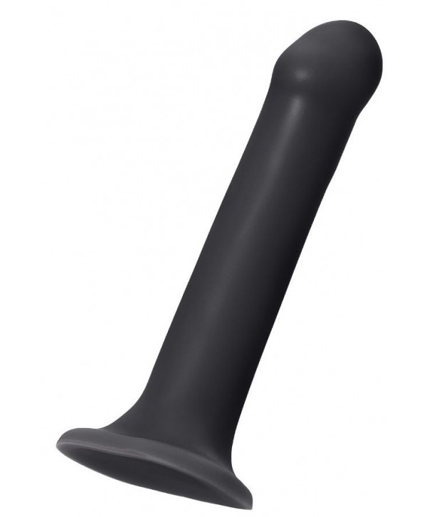 Черный фаллос на присоске Silicone Bendable Dildo XL - 20 см.