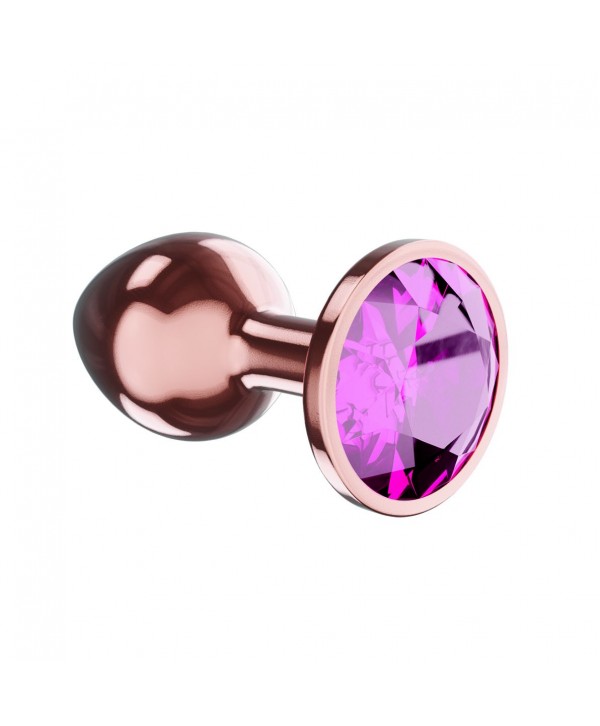 Пробка цвета розового золота с лиловым кристаллом Diamond Quartz Shine L - 8,3 см.