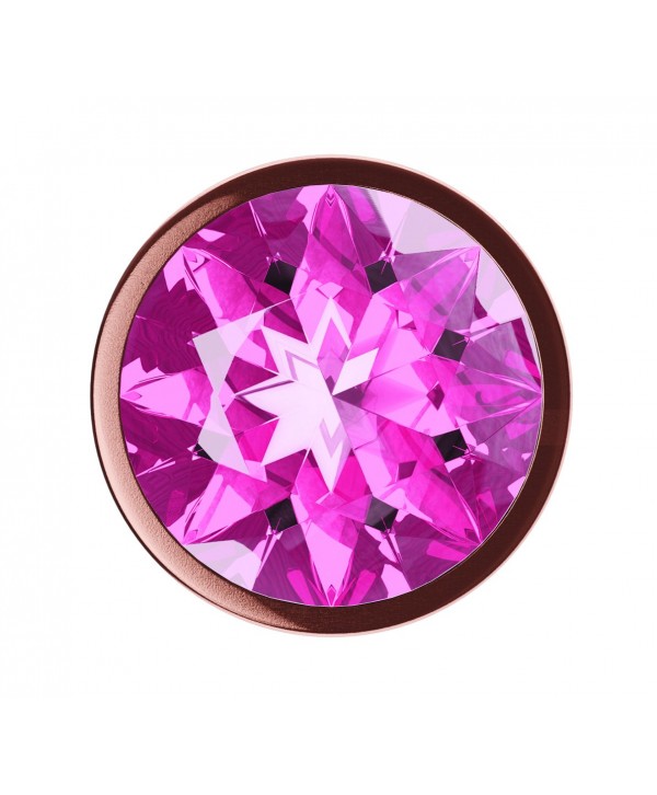 Пробка цвета розового золота с лиловым кристаллом Diamond Quartz Shine L - 8,3 см.