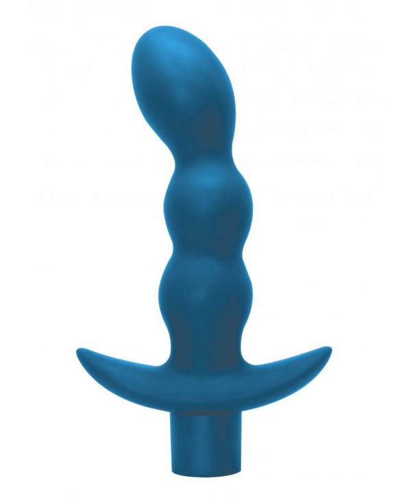 Бирюзовый анальный вибромассажёр Naughty - 14,5 см.