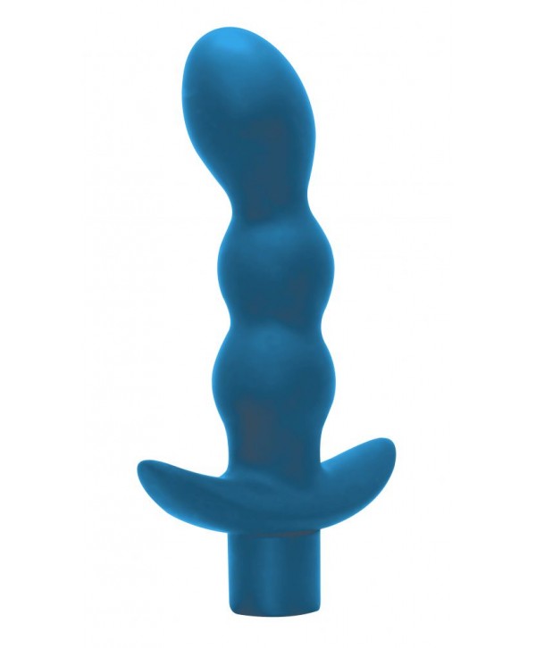 Бирюзовый анальный вибромассажёр Naughty - 14,5 см.