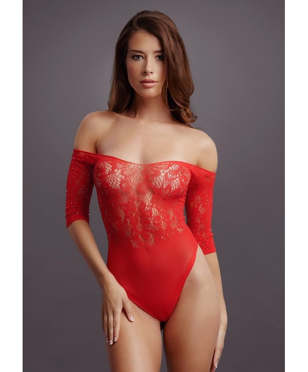 Эффектное боди Crotchless Rhinestone Teddy