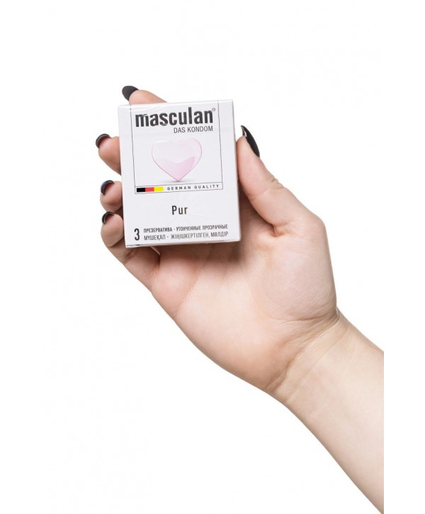 Супертонкие презервативы Masculan Pur - 3 шт.