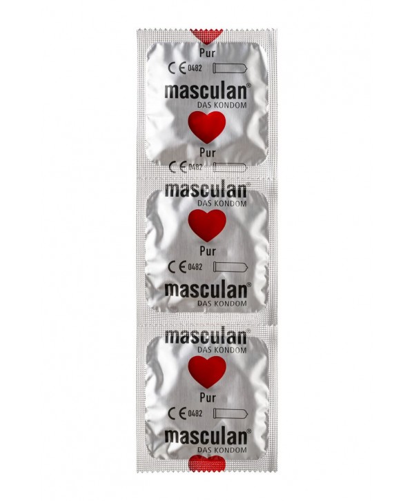 Супертонкие презервативы Masculan Pur - 3 шт.