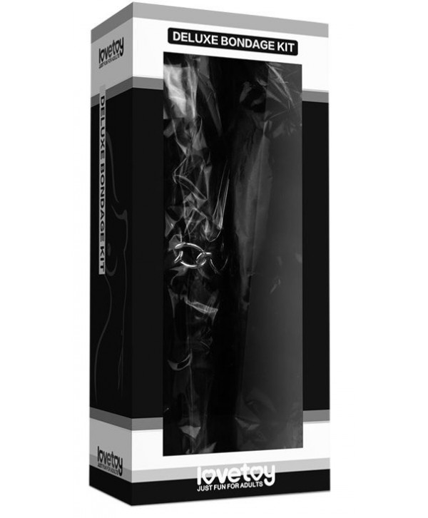 БДСМ-набор Deluxe Bondage Kit: маска, вибратор, кляп, плётка