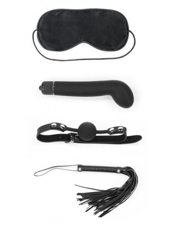 БДСМ-набор Deluxe Bondage Kit: маска, вибратор, кляп, плётка