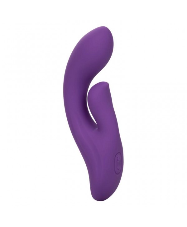 Фиолетовый вибратор-кролик Stella Liquid Silicone Dual Pleaser - 17,25 см.