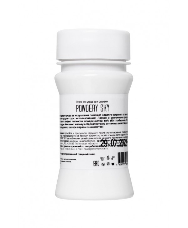 Пудра для ухода за игрушками Powdery Sky с ароматом мяты - 40 гр.