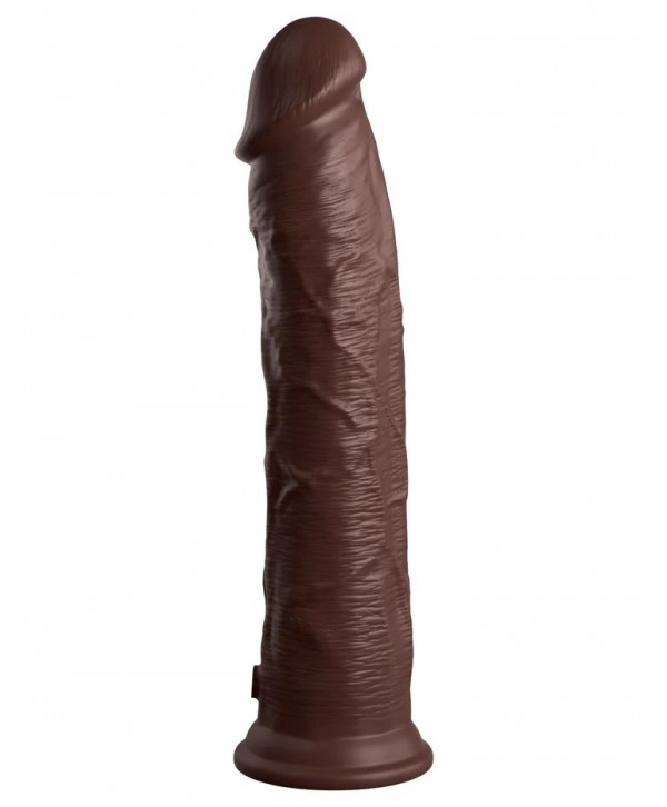Коричневый фаллоимитатор-реалистик 11  Silicone Dual Density Cock - 29,5 см.