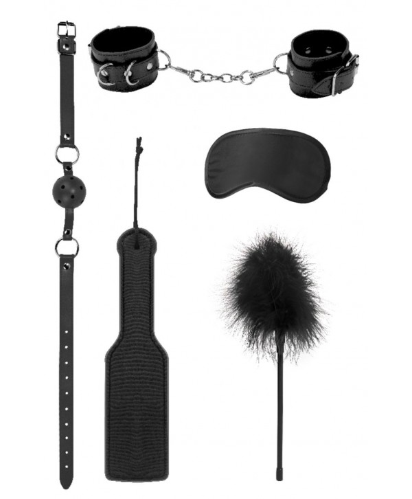 Черный игровой набор БДСМ Introductory Bondage Kit №4