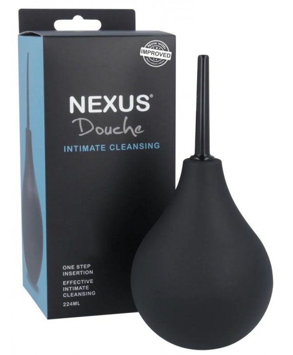 Черный анальный душ с обратным клапаном Non Return Valve Anal Douche
