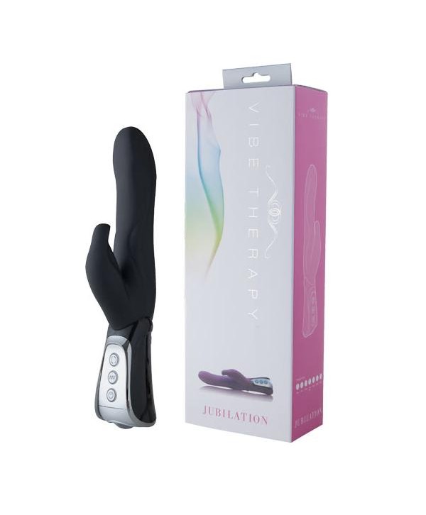 Чёрный вибратор VIBE THERAPY JUBILATION  - 23 см.