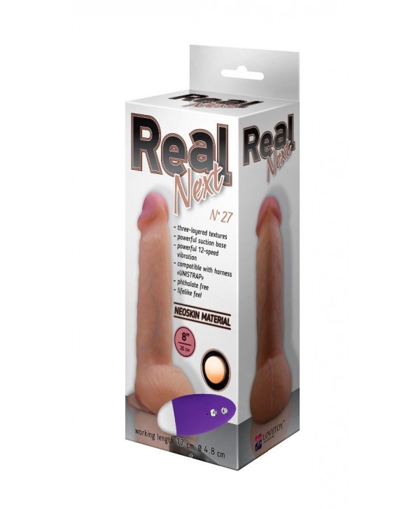 Телесный вибромассажёр-реалистик REAL Next №27 - 20 см.