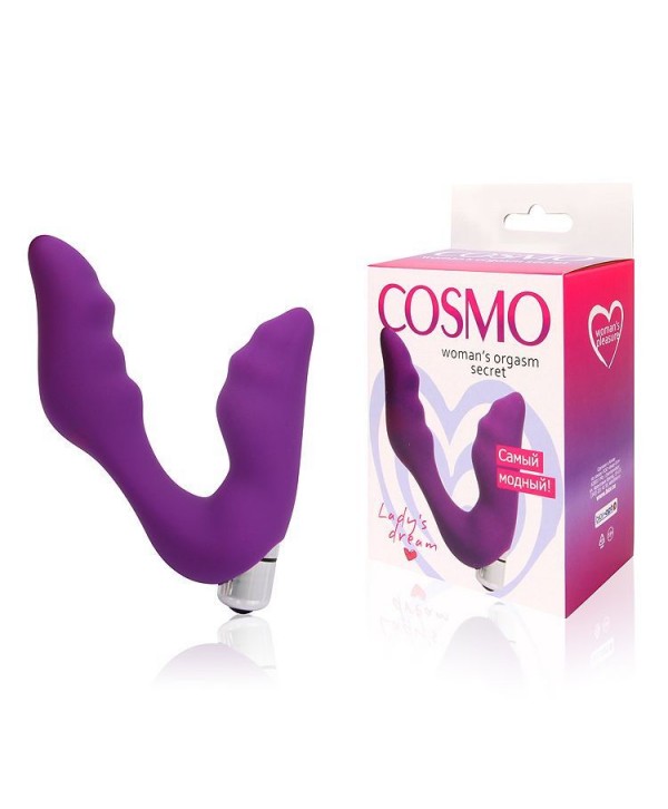 Фиолетовый вибромассажер Сosmo - 12,7 см.