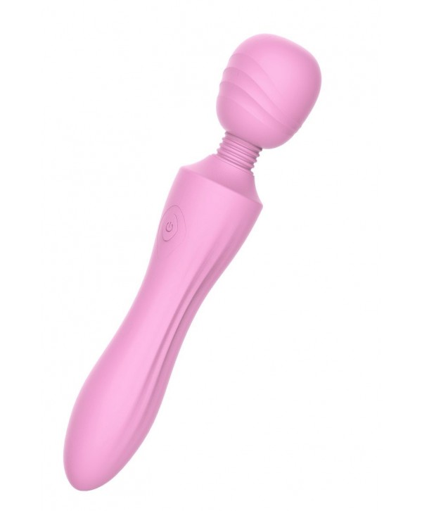 Розовый жезловый вибромассажер Pink Lady - 21,6 см.