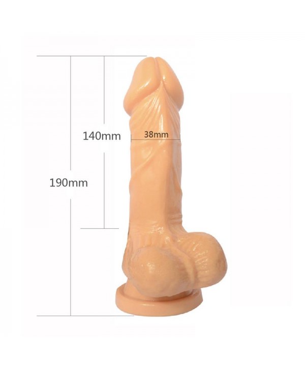 Телесный фаллоимитатор 7 inch Realistic Cock - 19 см.