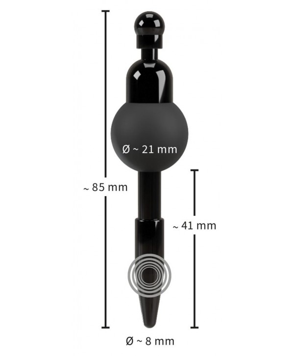 Черный уретральный вибростимулятор Vibrating Penis Plug