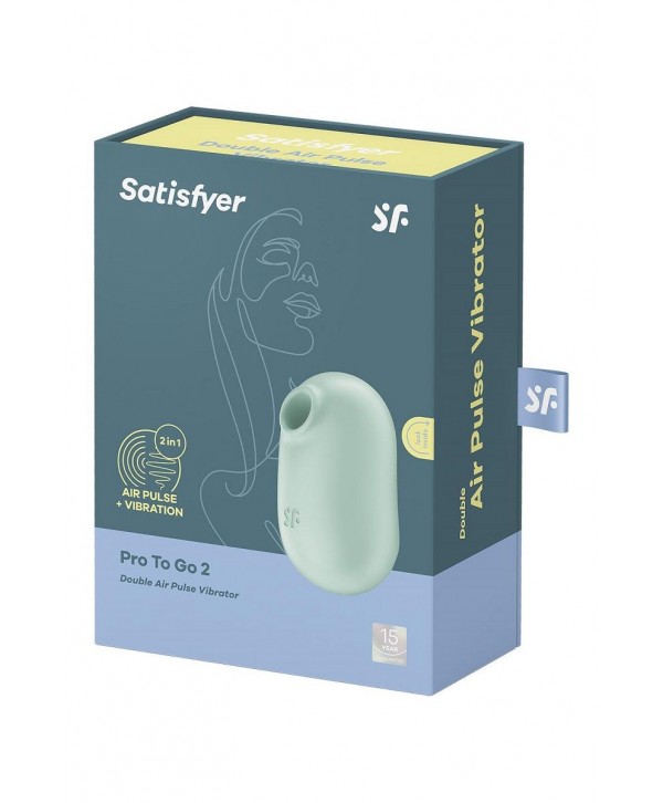 Мятный вакуумный вибростимулятор клитора Satisfyer Pro To Go 2