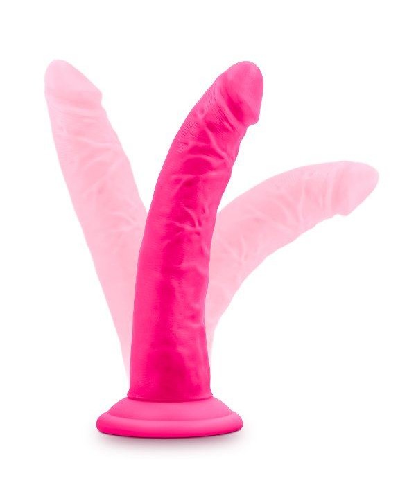 Розовый фаллоимитатор 7.5 Inch Silicone Dual Density Cock - 19 см.