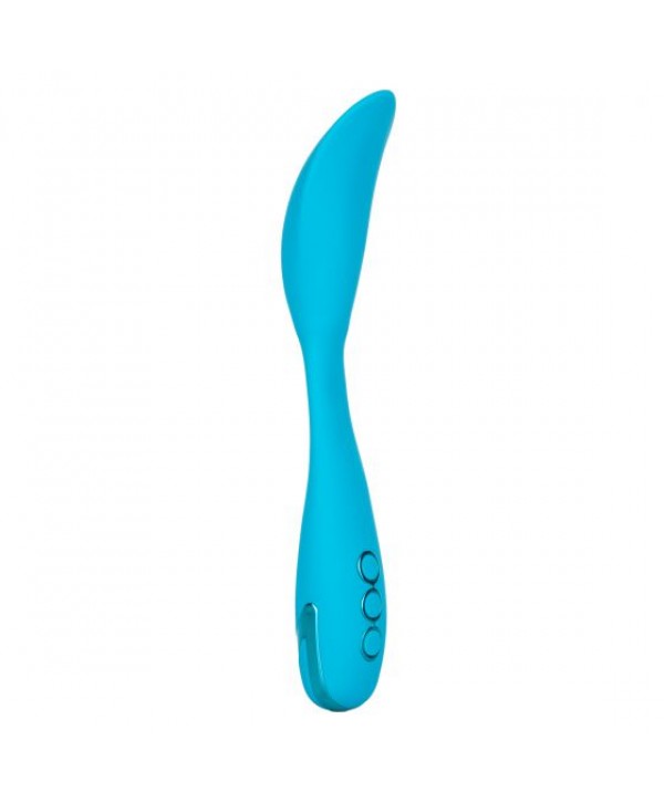 Голубой гнущийся вибратор Palm Springs Pleaser с функцией Power Boost - 15,25 см.