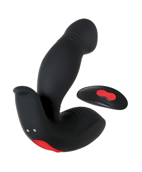 Черный вибростимулятор простаты Adam s Rechargeable - 11,7 см.