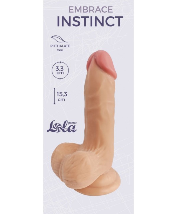 Телесный фаллоимитатор Embrace Instinct - 15,3 см.