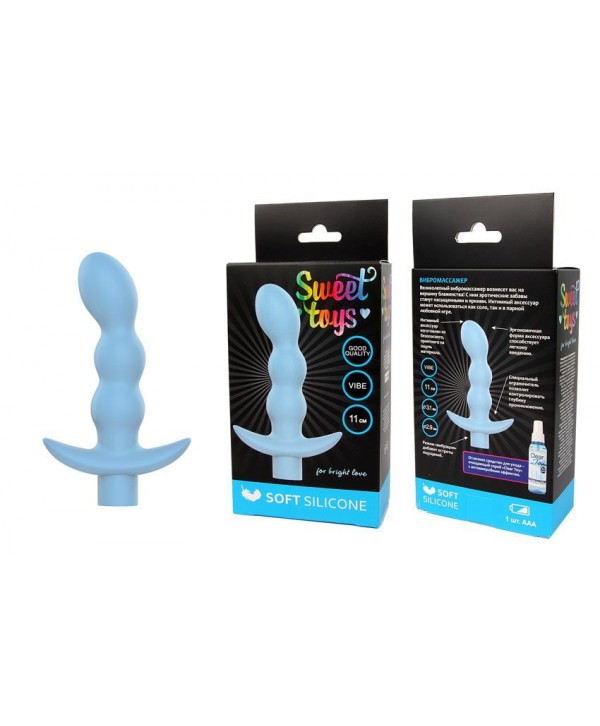 Голубой вибратор Sweet Toys - 11 см.