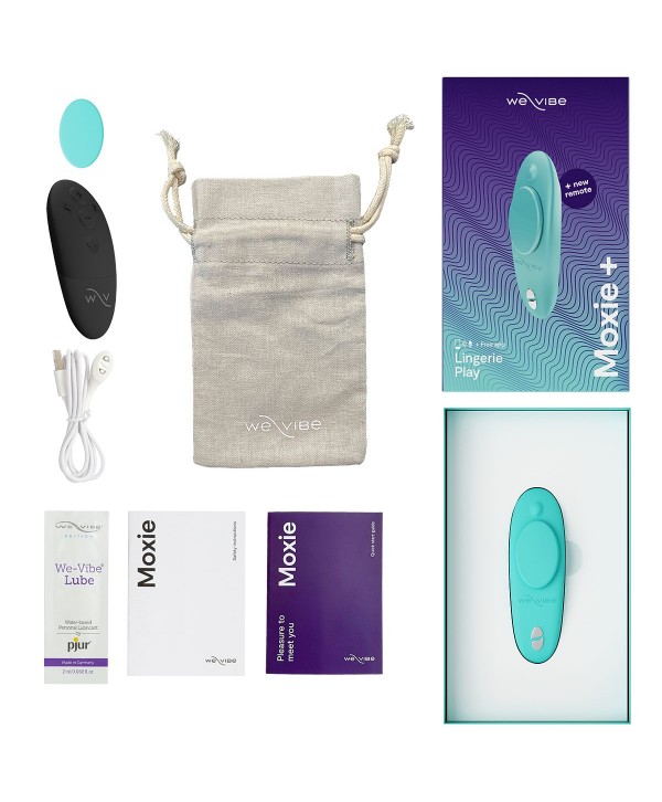 Аквамариновый вибратор в трусики We-Vibe Moxie+