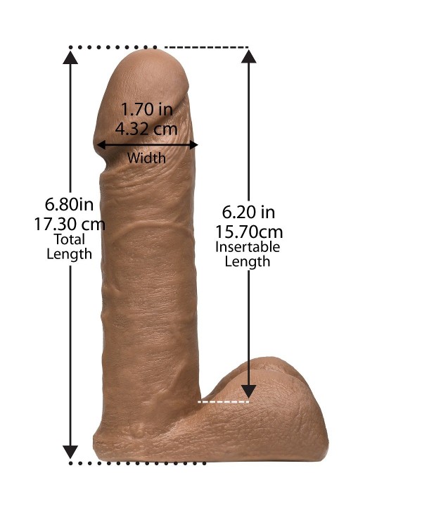Насадка-мулат для трусиков Vac-U-Lock 6  ULTRASKYN Cock - 17,3 см.