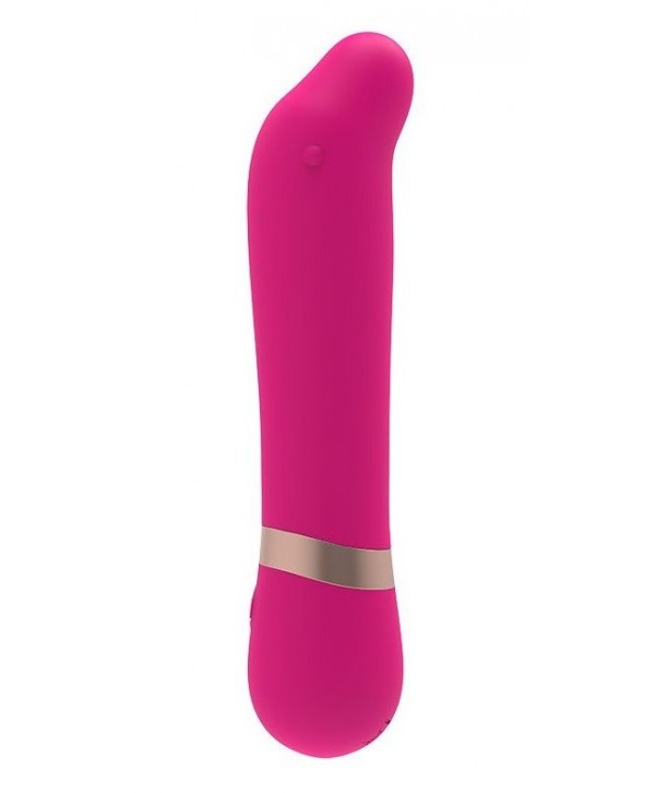 Розовый мини-вибратор для массажа G-точки Cuddly Vibe - 11,9 см.