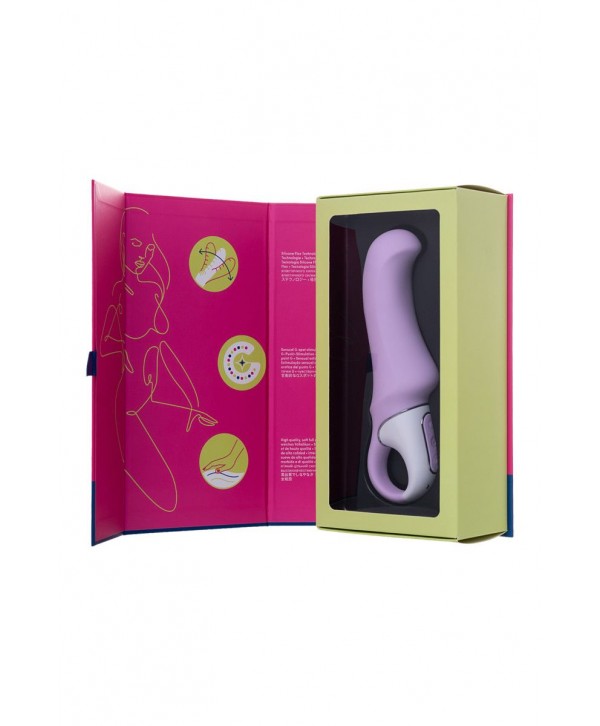 Сиреневый вибратор Satisfyer Charming Smile - 18,5 см.