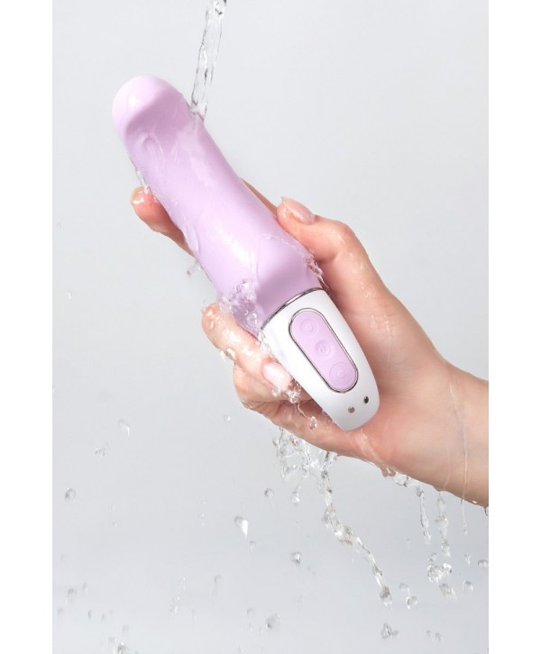 Сиреневый вибратор Satisfyer Charming Smile - 18,5 см.
