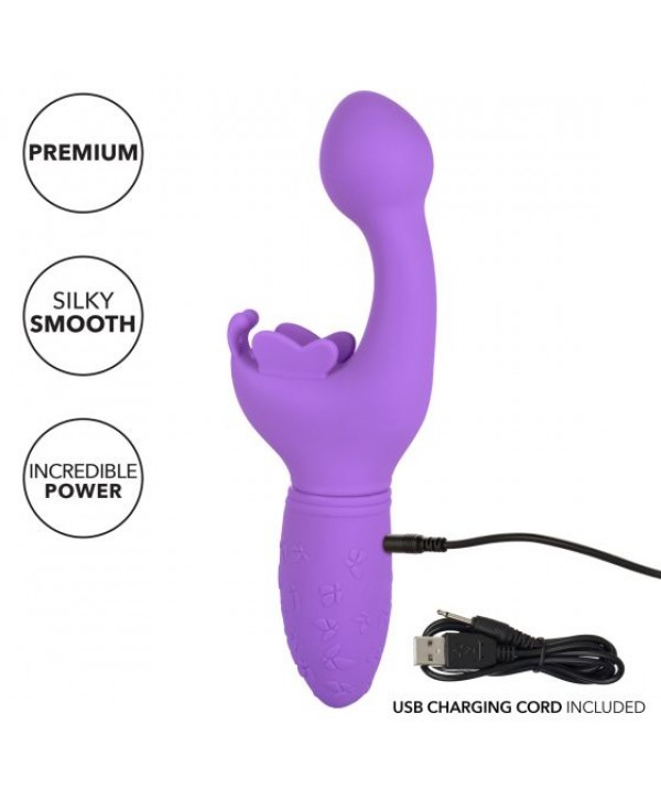 Фиолетовый вибратор-кролик Rechargeable Butterfly Kiss