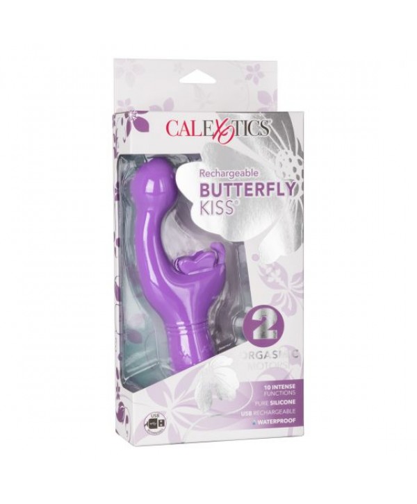 Фиолетовый вибратор-кролик Rechargeable Butterfly Kiss